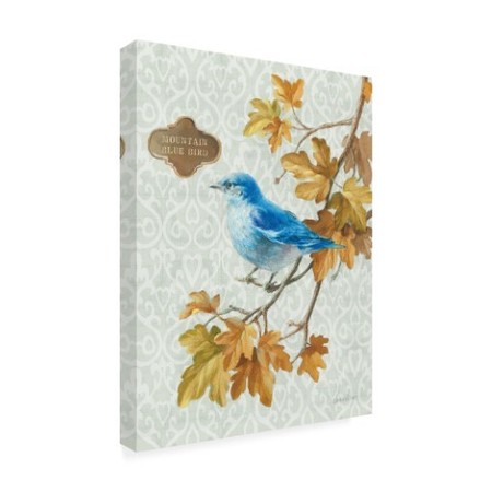 Trademark Fine Art Danhui Nai 'Winter Bird Mountain Blue Bird' Canvas Art, 18x24 WAP10870-C1824GG